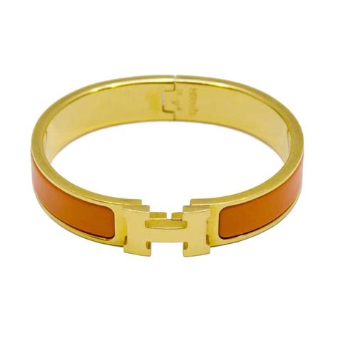 hermes orange gold bangle|hermes gold bracelet with diamonds.